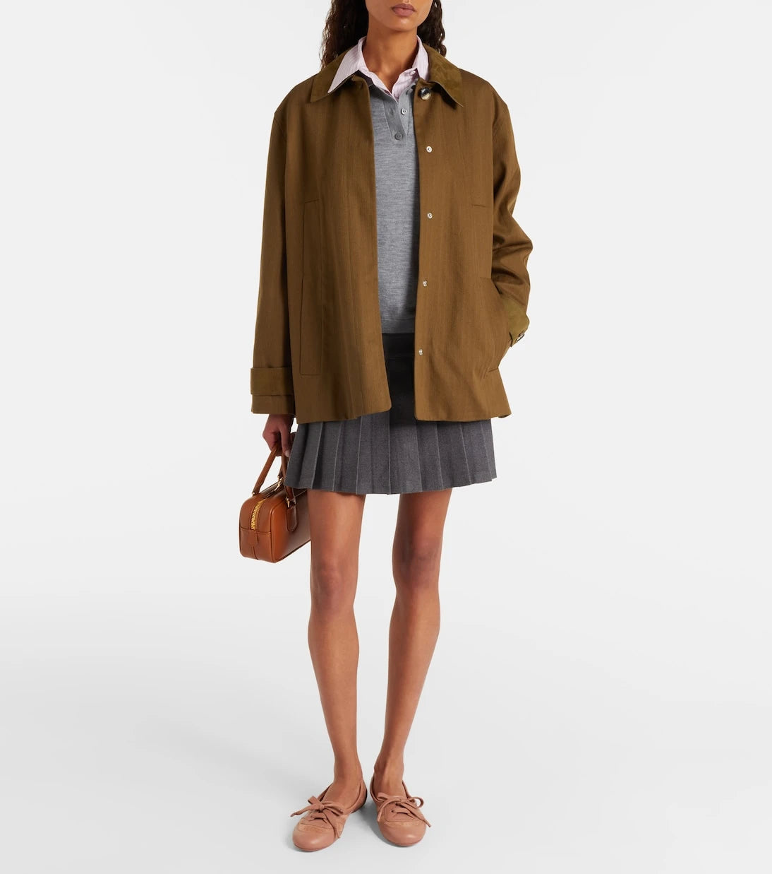 Gianvito Rossi - Vault leather-trimmed suede ballet flats