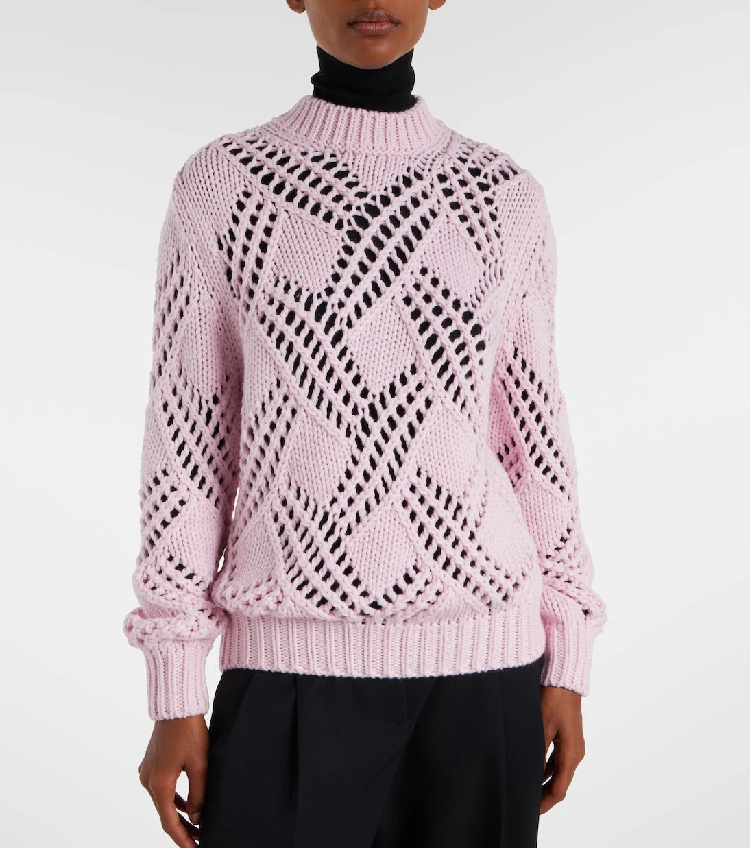 Jil Sander - Lace-trimmed virgin wool sweater