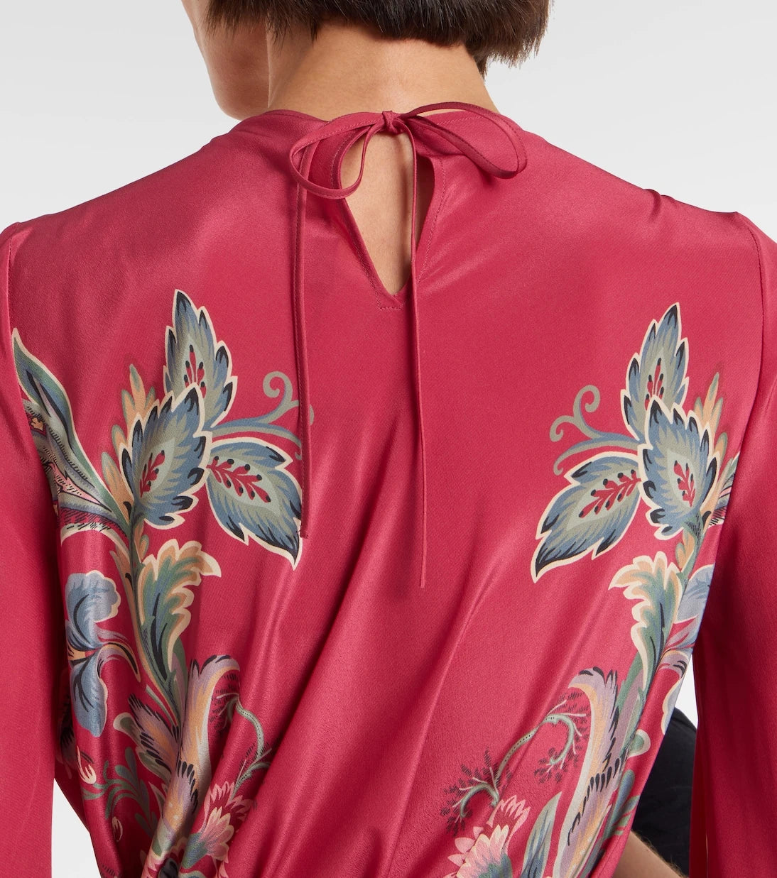 Etro - Belted printed silk maxi dress