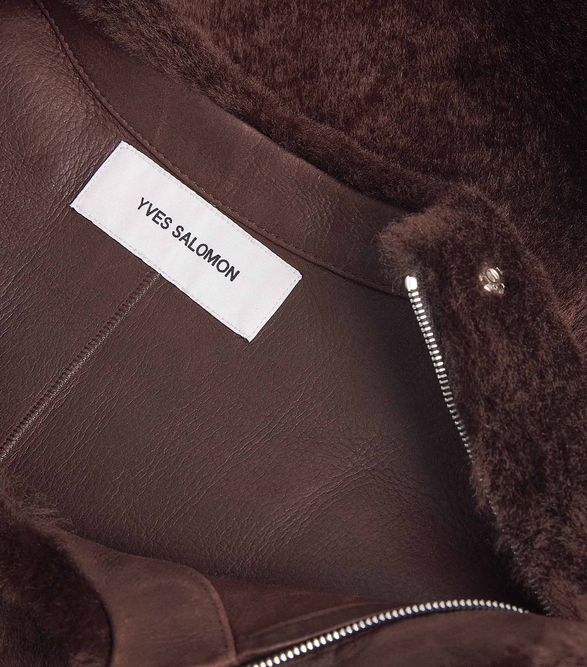 Yves Salomon Red Lacon Lambskin Zip-Up Jacket