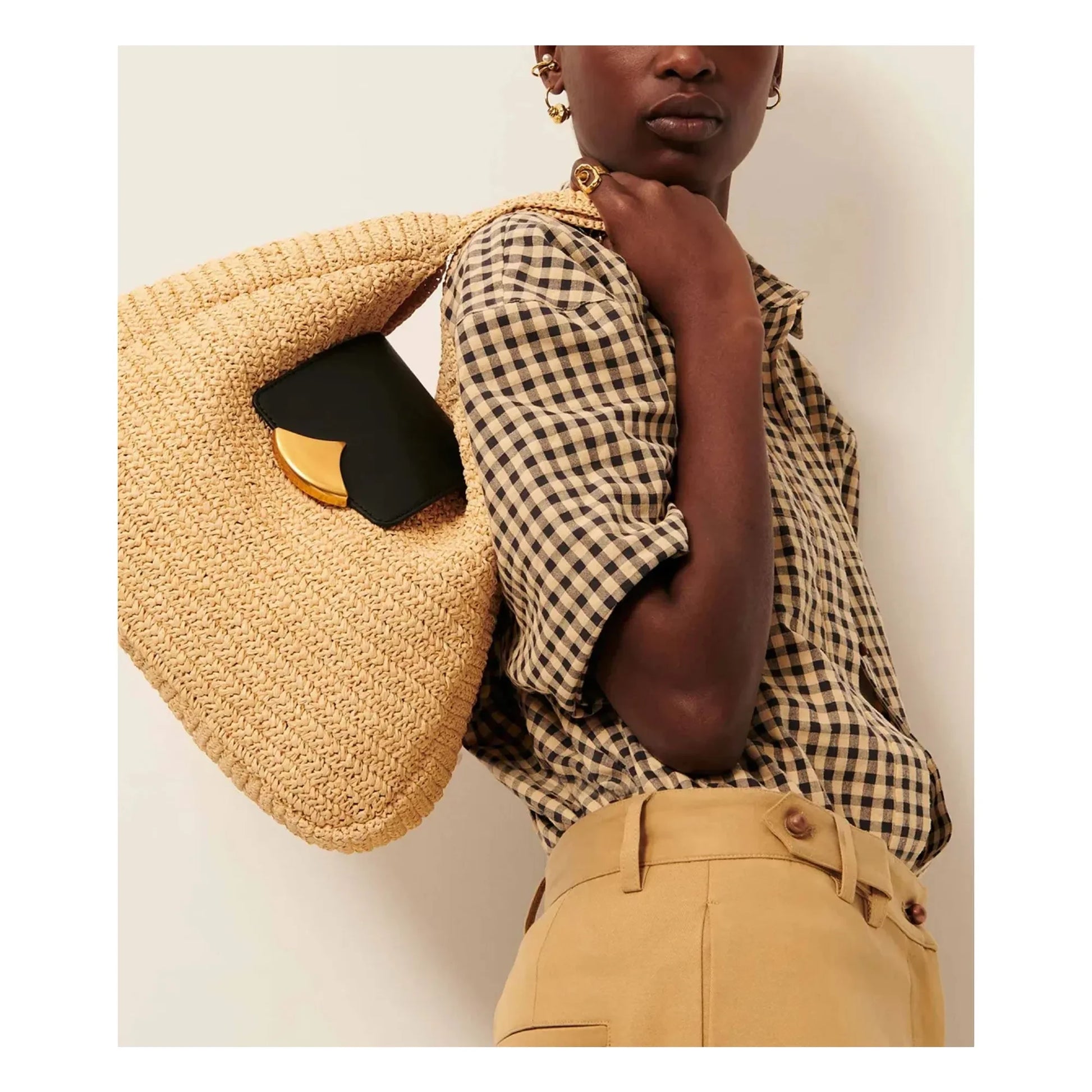 Sessùn - Grande Maeluz Raphia bag | Sand