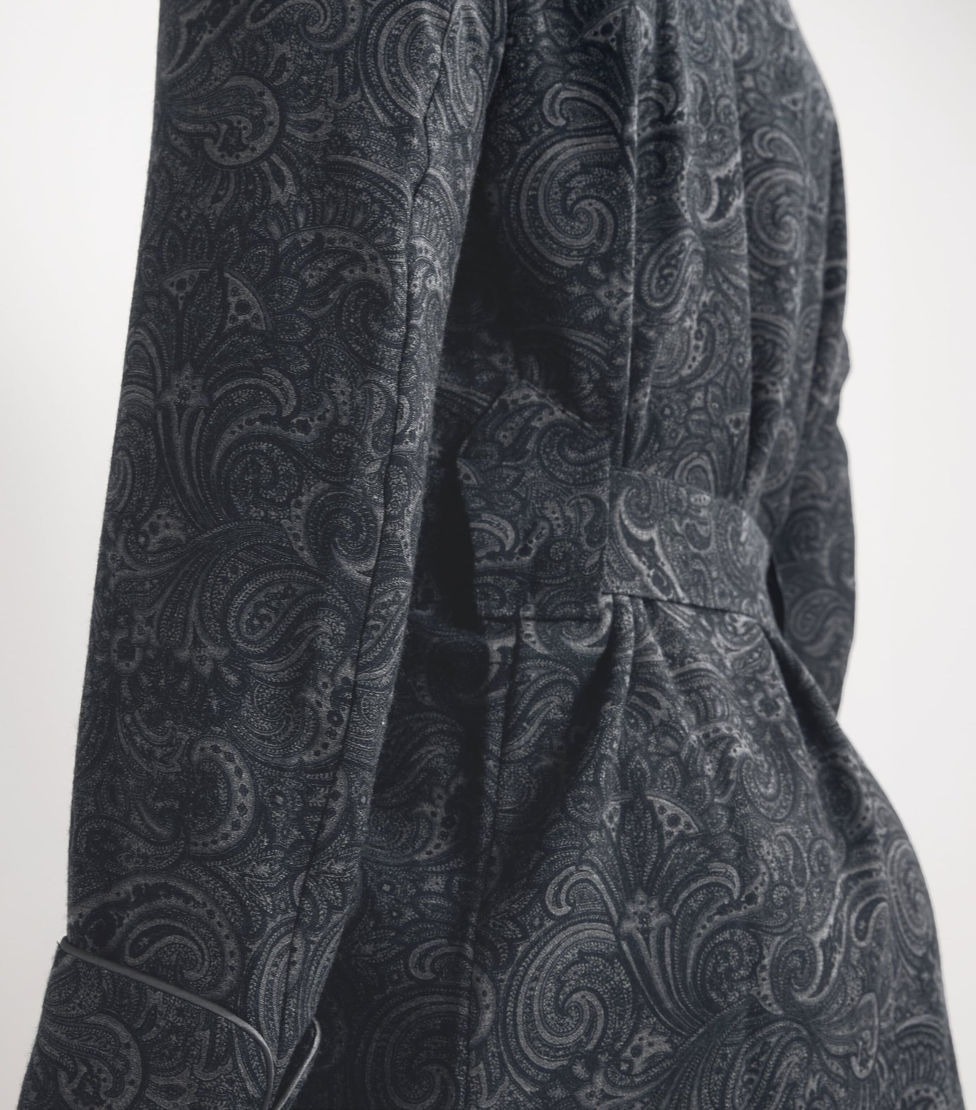 Wool Paisley Print Dressing Gown