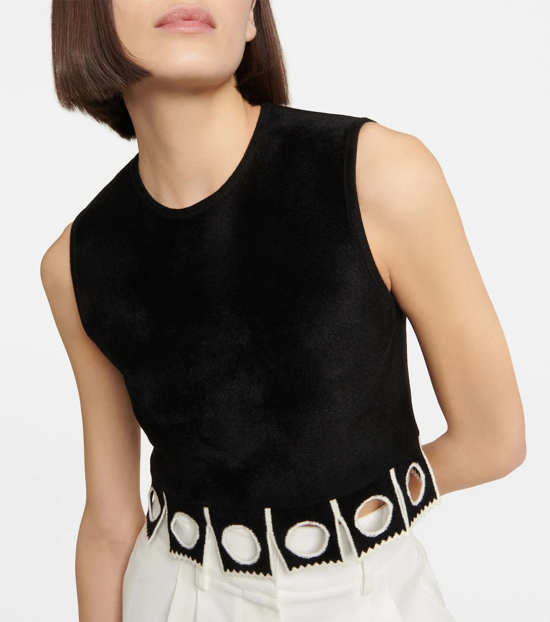 Alaïa - Sleeveless cropped top