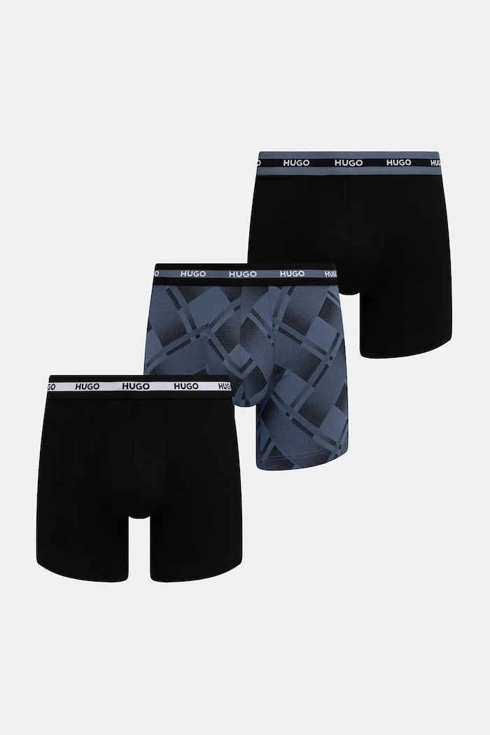 HUGO Erkek Pamuk Elastan Boxer BOXER BR PLANET DES 3'lü