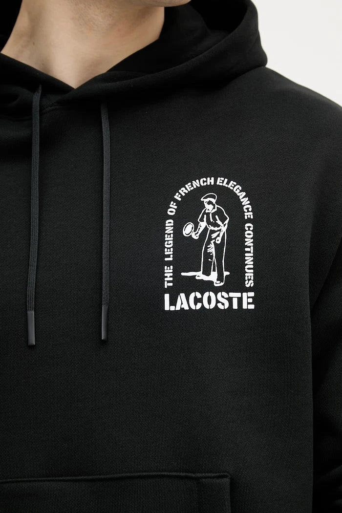 Lacoste суичър с качулка мъжки от памук