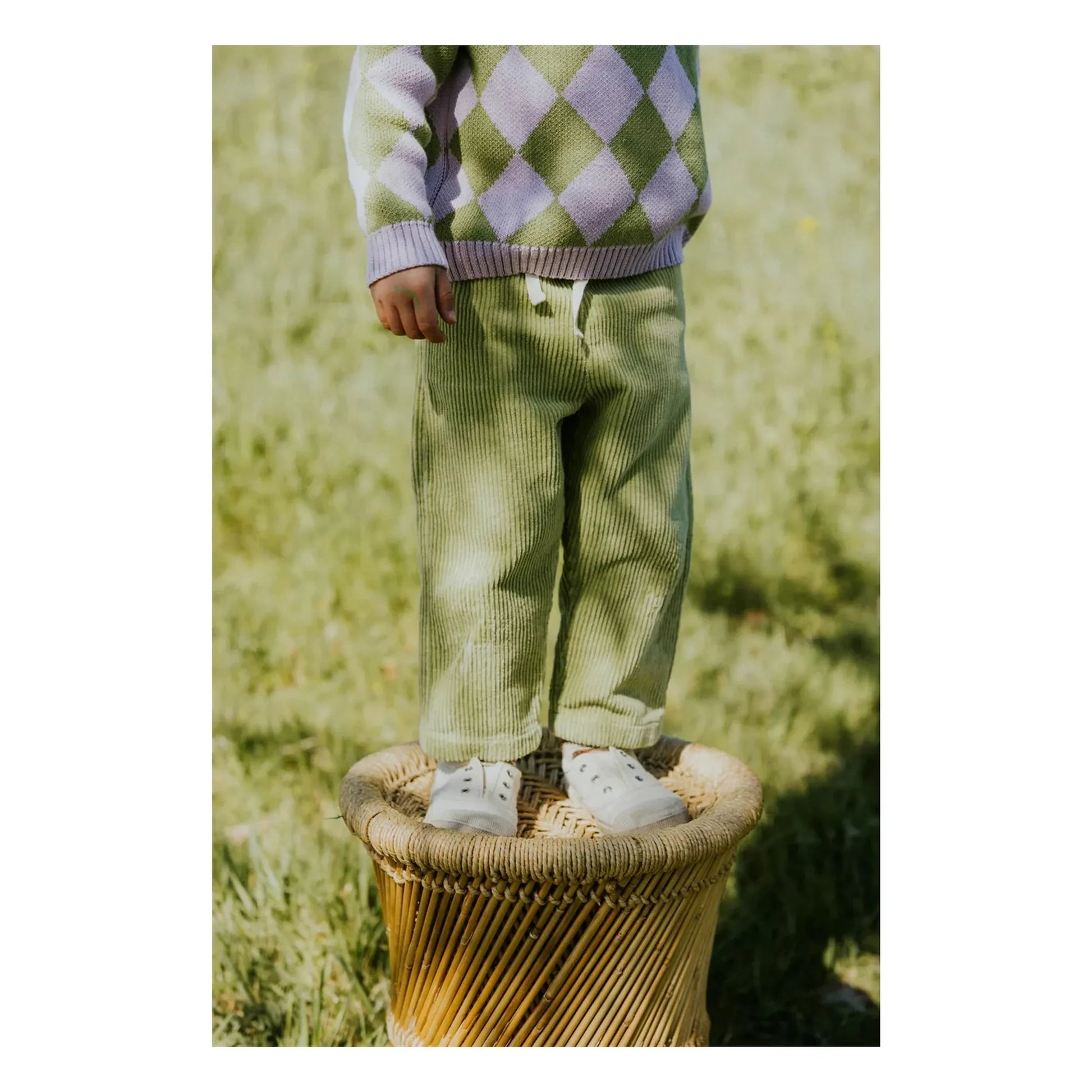 Yuki - Organic corduroy pants | Olive