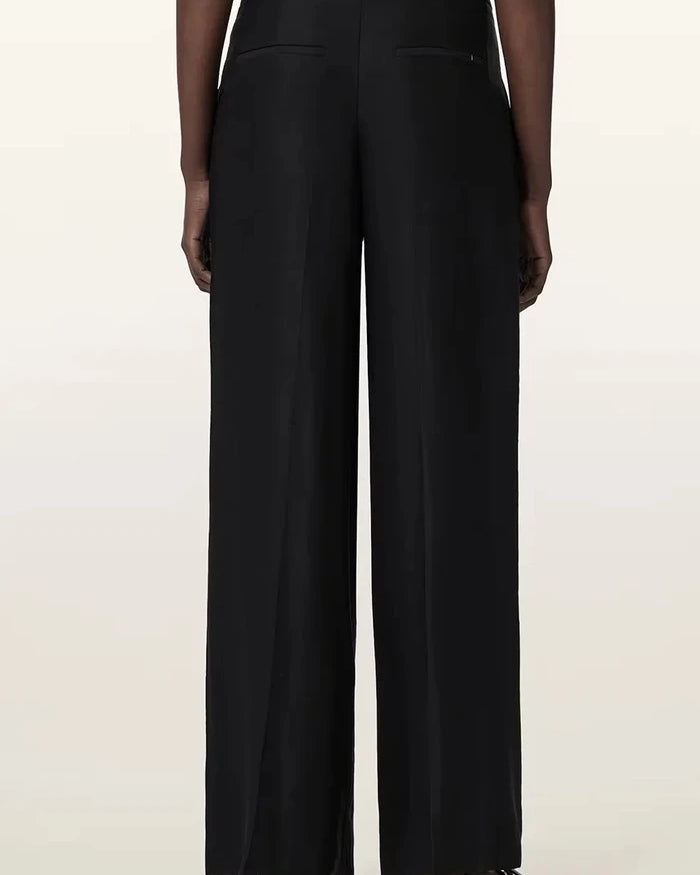 AllSaints geniş paça kadın keten pantolon CHARLEY