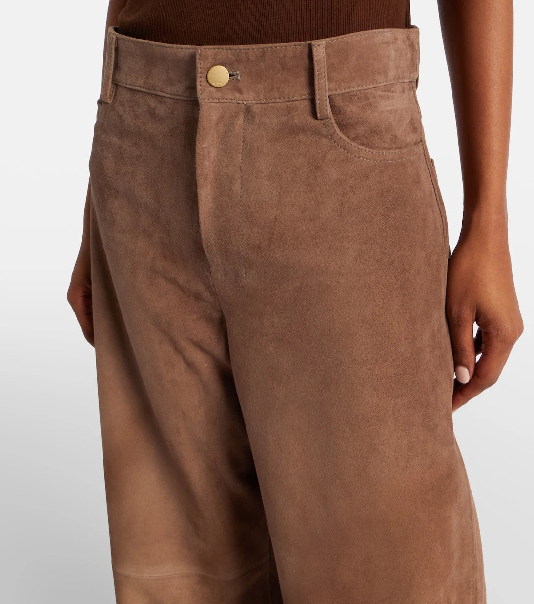 'S Max Mara - Fulmine suede wide-leg pants