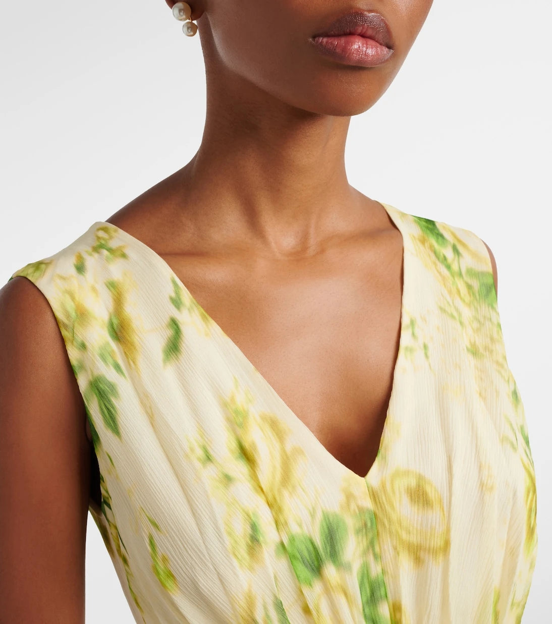 Erdem - Floral silk creponne gown