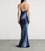 Ralph Lauren Collection Blue Satin Maxi Dress