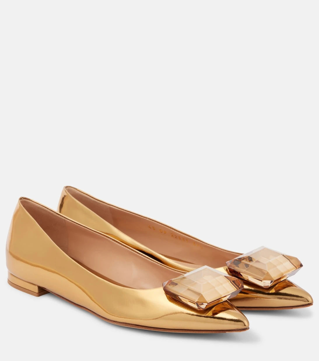 Gianvito Rossi - Jaipur metallic leather ballet flats