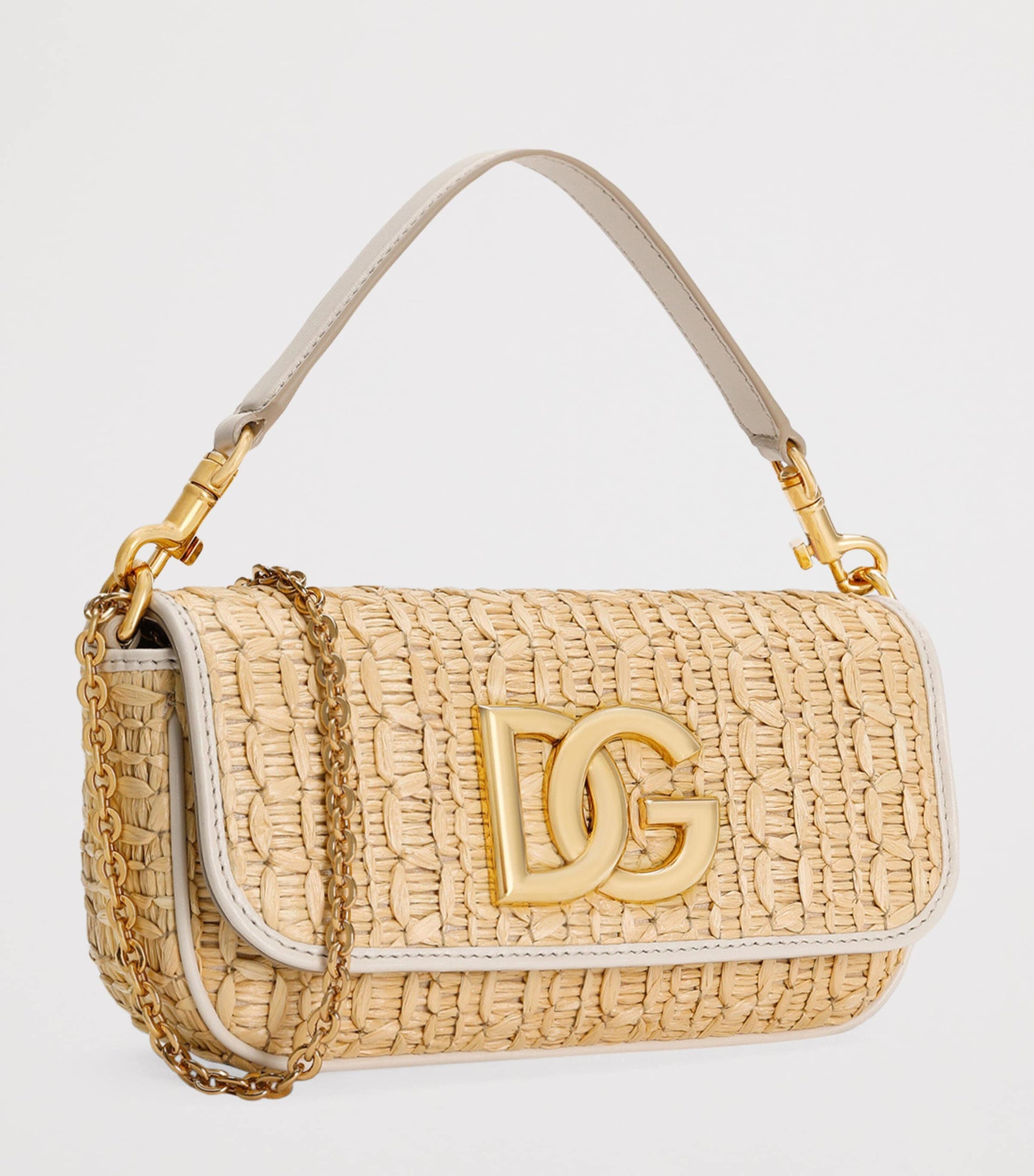 Multi Raffia Top-Handle Bag