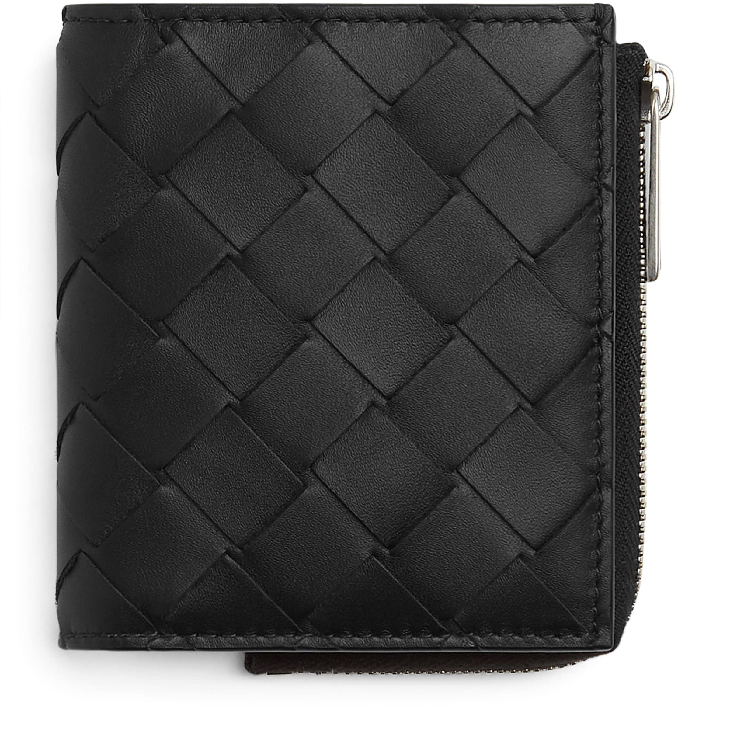 Small Intrecciato Bifold Zipped Wallet