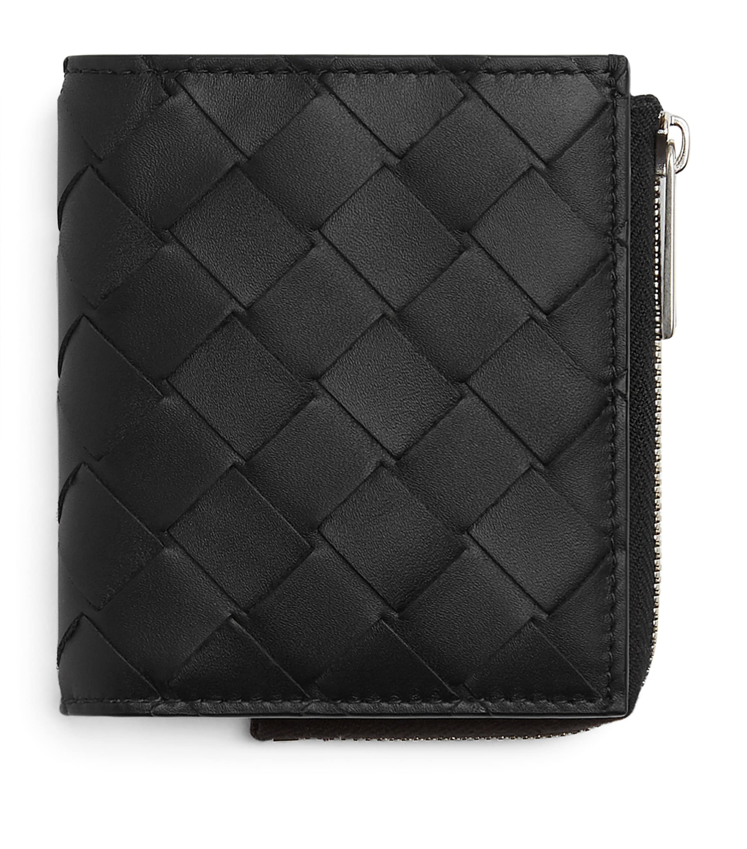 Small Intrecciato Bifold Zipped Wallet