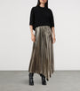 Brown Pleated Jax Maxi Skirt