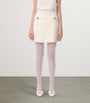 Valentino Ivory Virgin Wool-Silk Mini Skirt