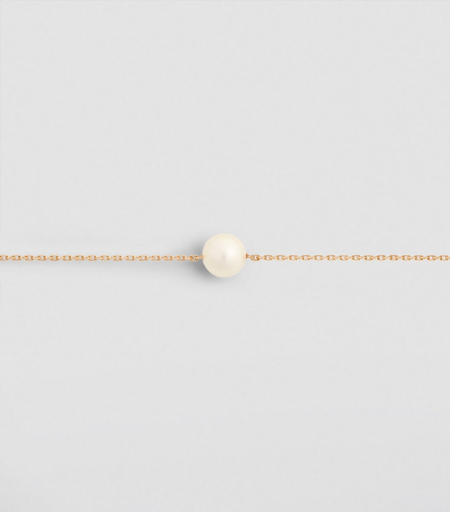 Yellow Gold and Pearl Sensuelle Akoya Chain Bracelet