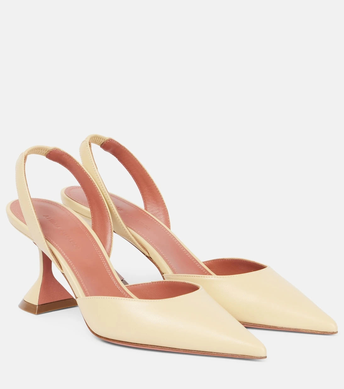 Amina Muaddi - Holli 70 leather slingback pumps