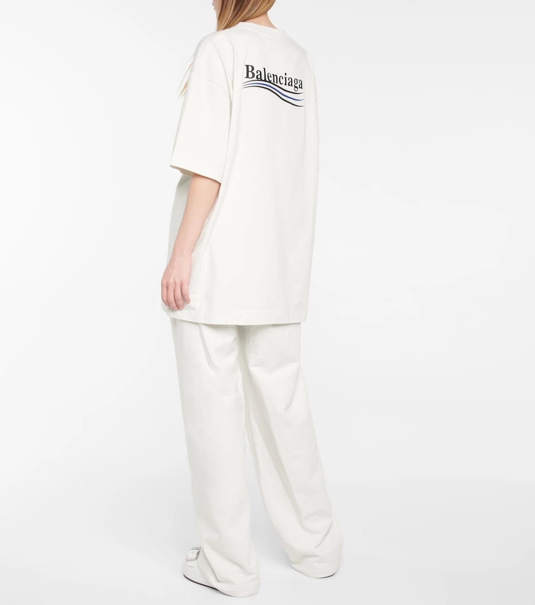 Balenciaga - تي شيرت قطني بشعار العلامة