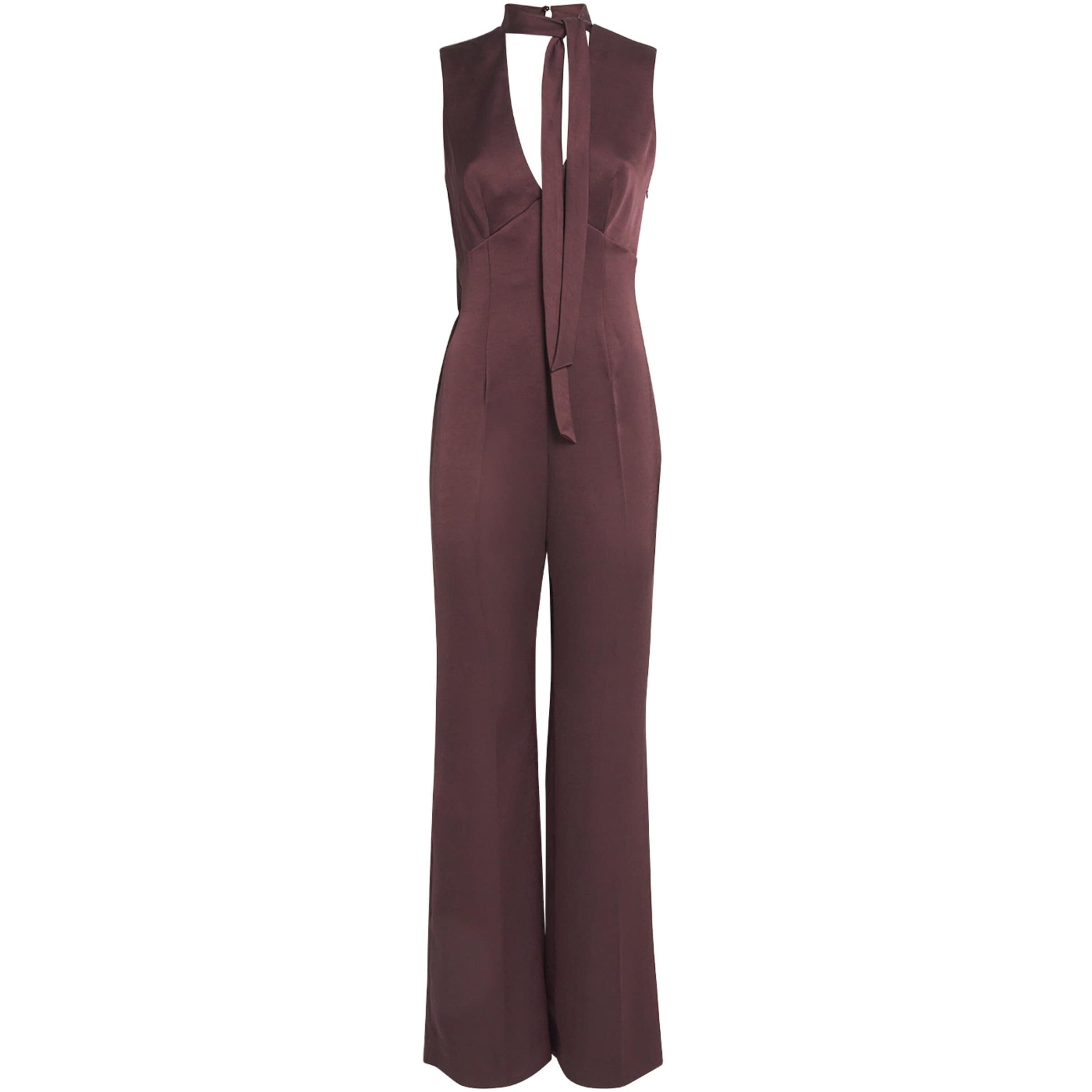 Purple Satin Jumpsuit