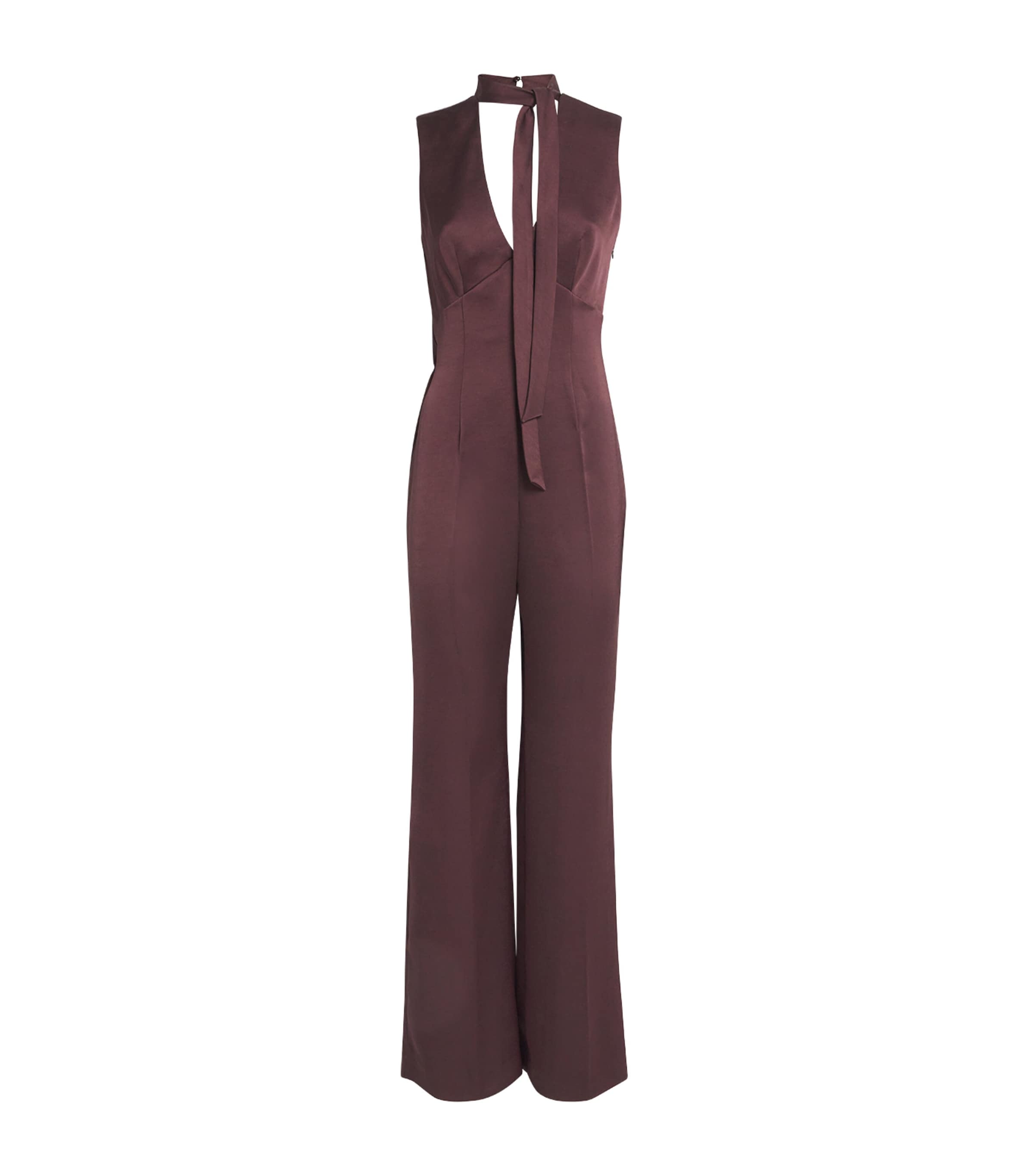 Purple Satin Jumpsuit