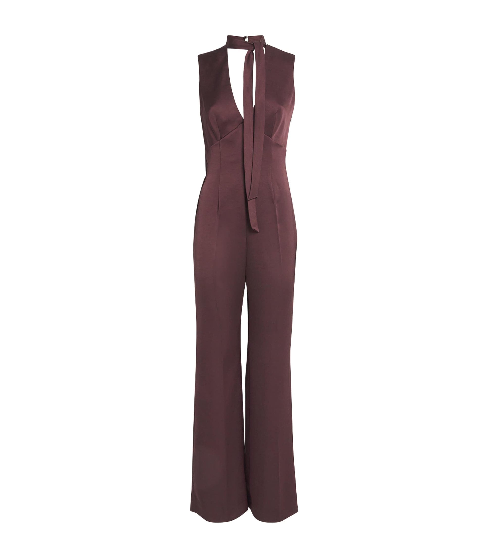 Purple Satin Jumpsuit