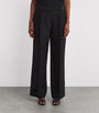 Black Crochet La Scala Trousers