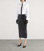 Givenchy Black Leather Low-Waist Midi Skirt