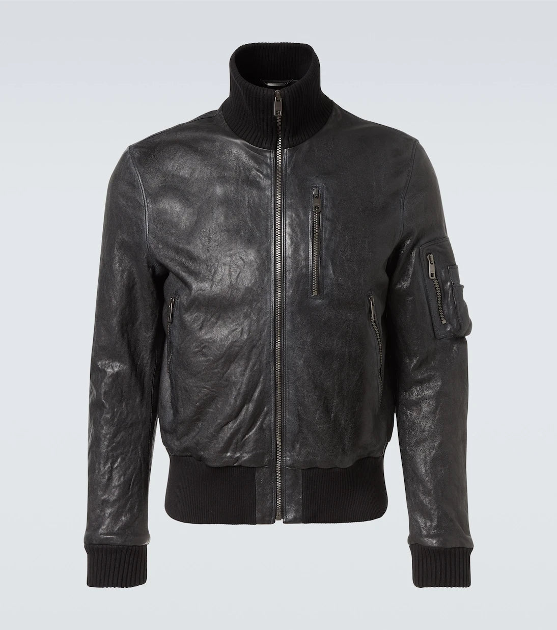 Dolce&Gabbana - Leather bomber jacket