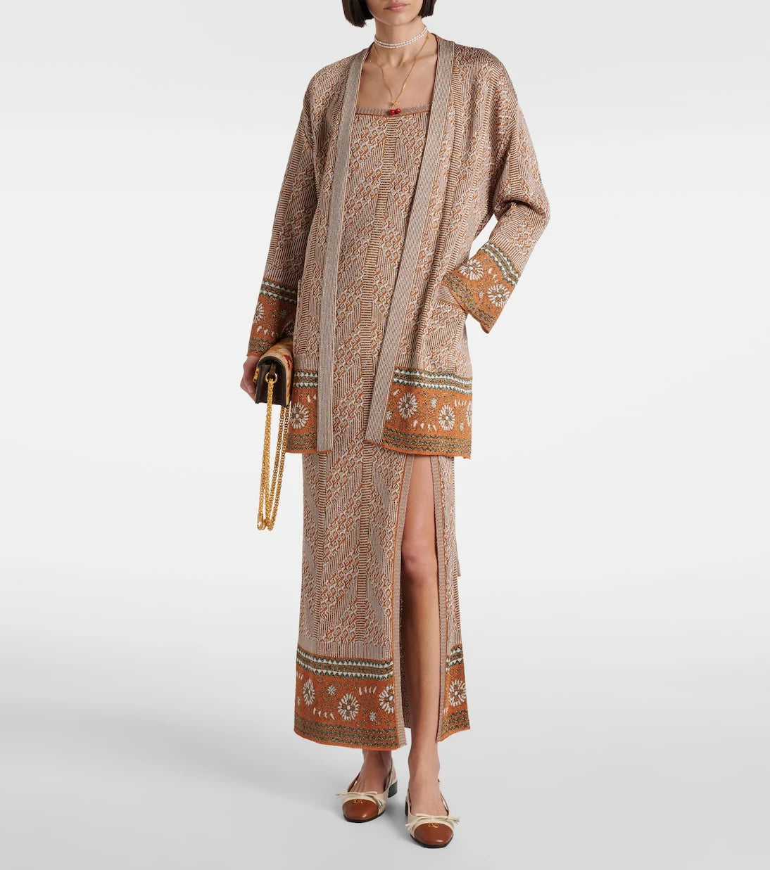 Valentino - كارديجان لف من الجاكار اللامع