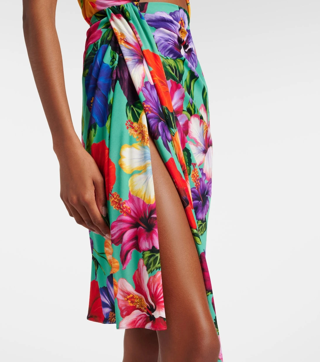 Dolce&Gabbana - Floral cutout wrap dress