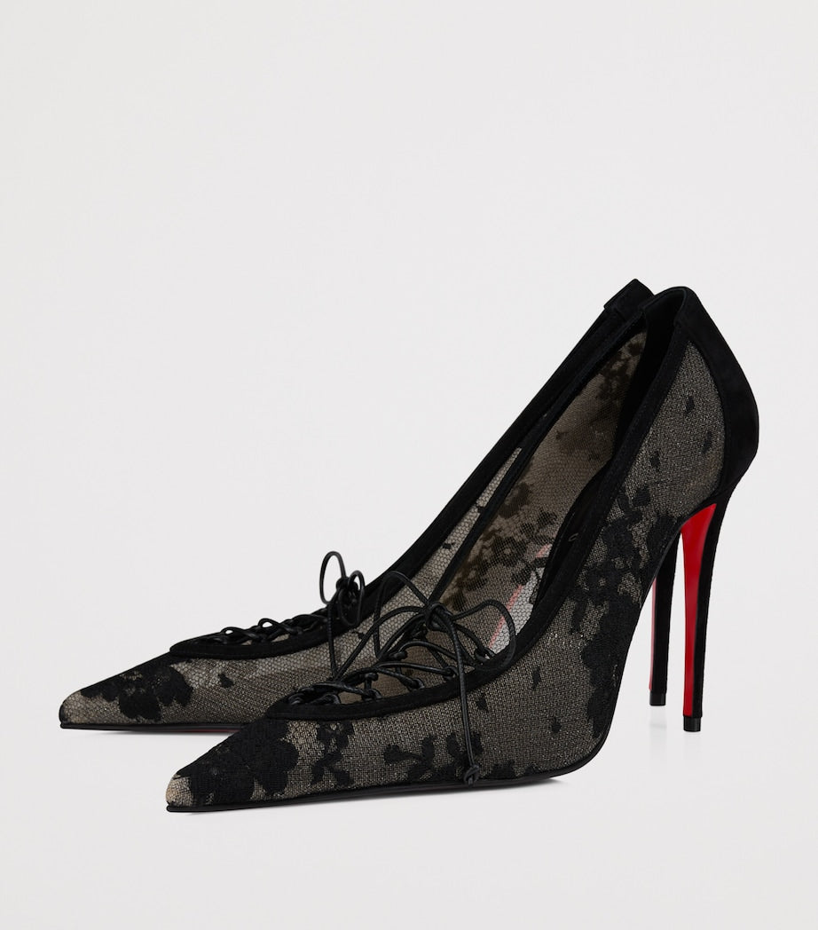 Christian Louboutin Red KM Lace-Up Pumps 100