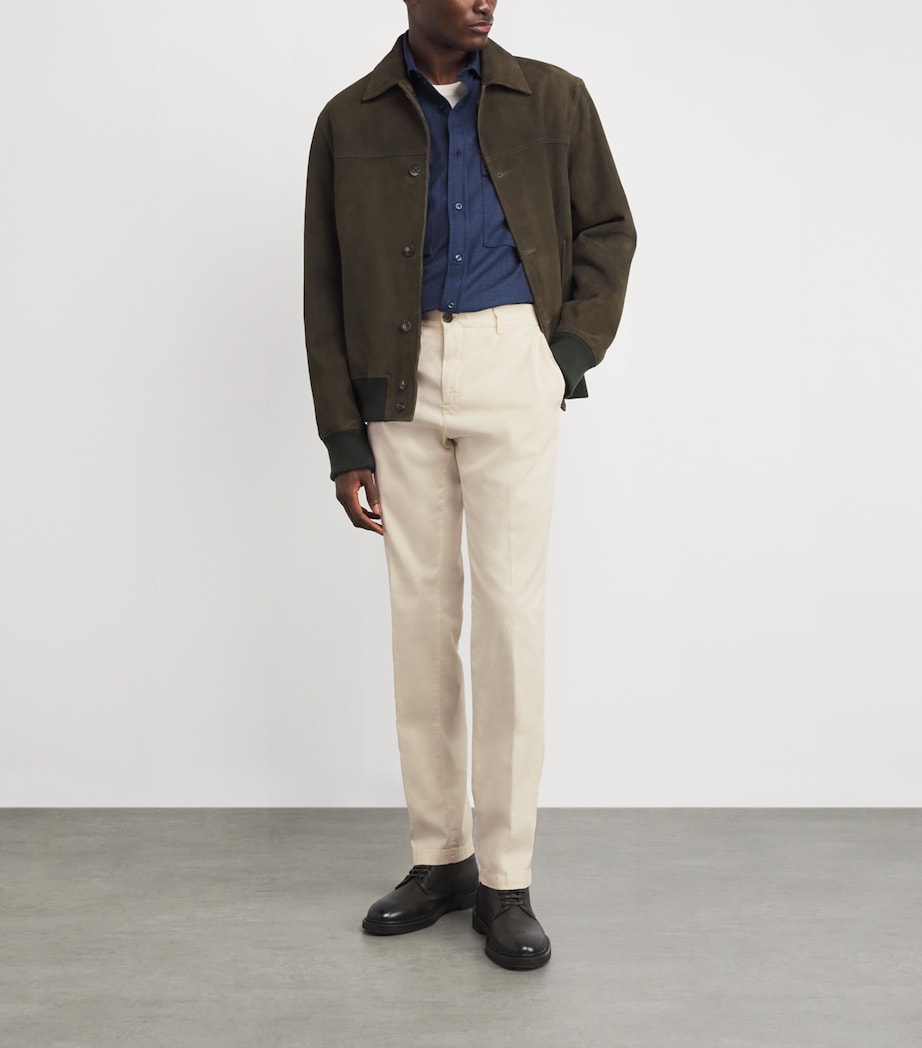 Paul & Shark Cotton-Silk-Blend Straight Chinos