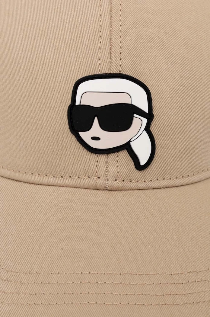 Памучна шапка с козирка Karl Lagerfeld