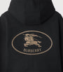 Black Cotton Knight Stamp Hoodie