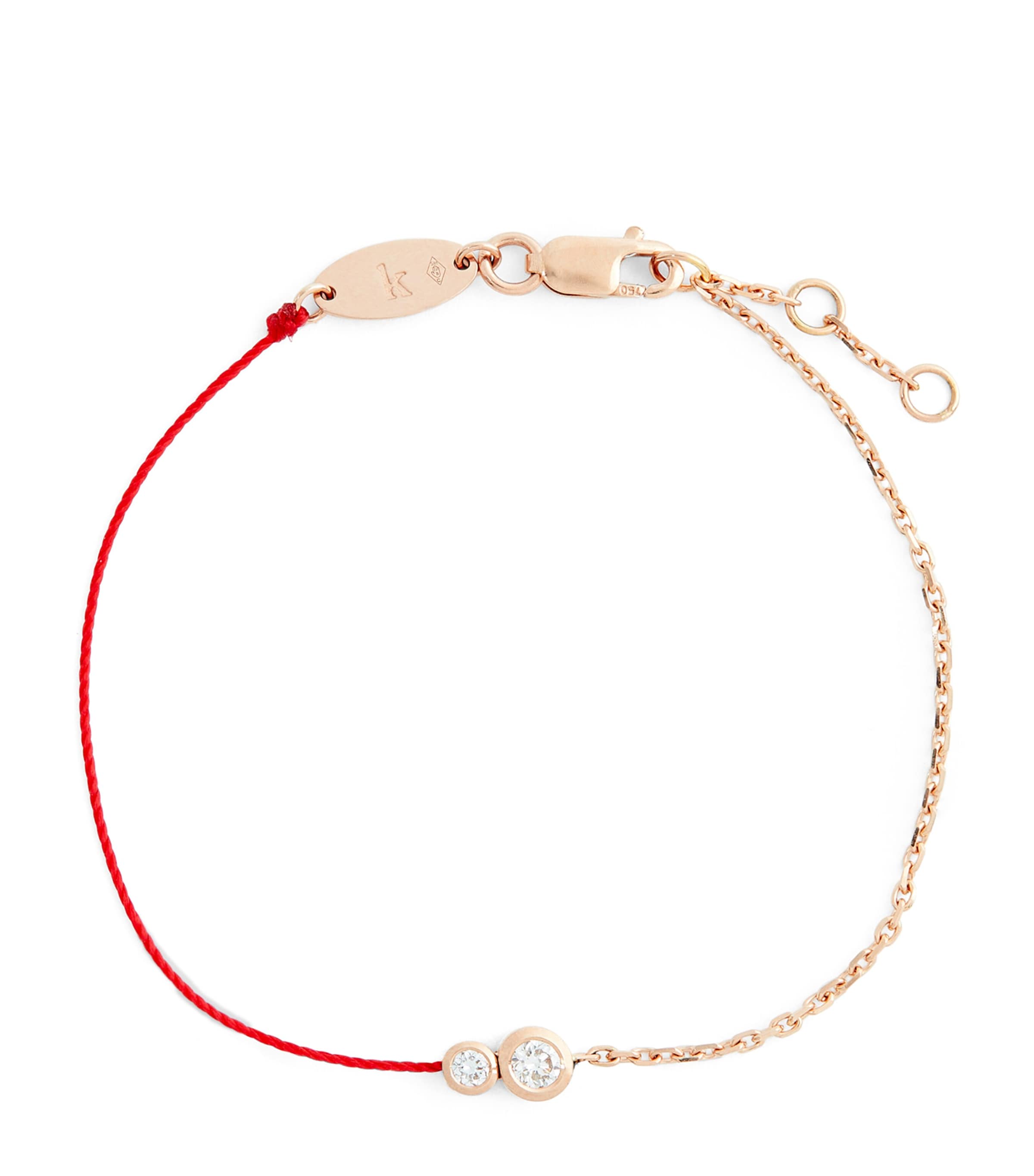 Rose Gold and Diamond Infinite String-Chain Bracelet