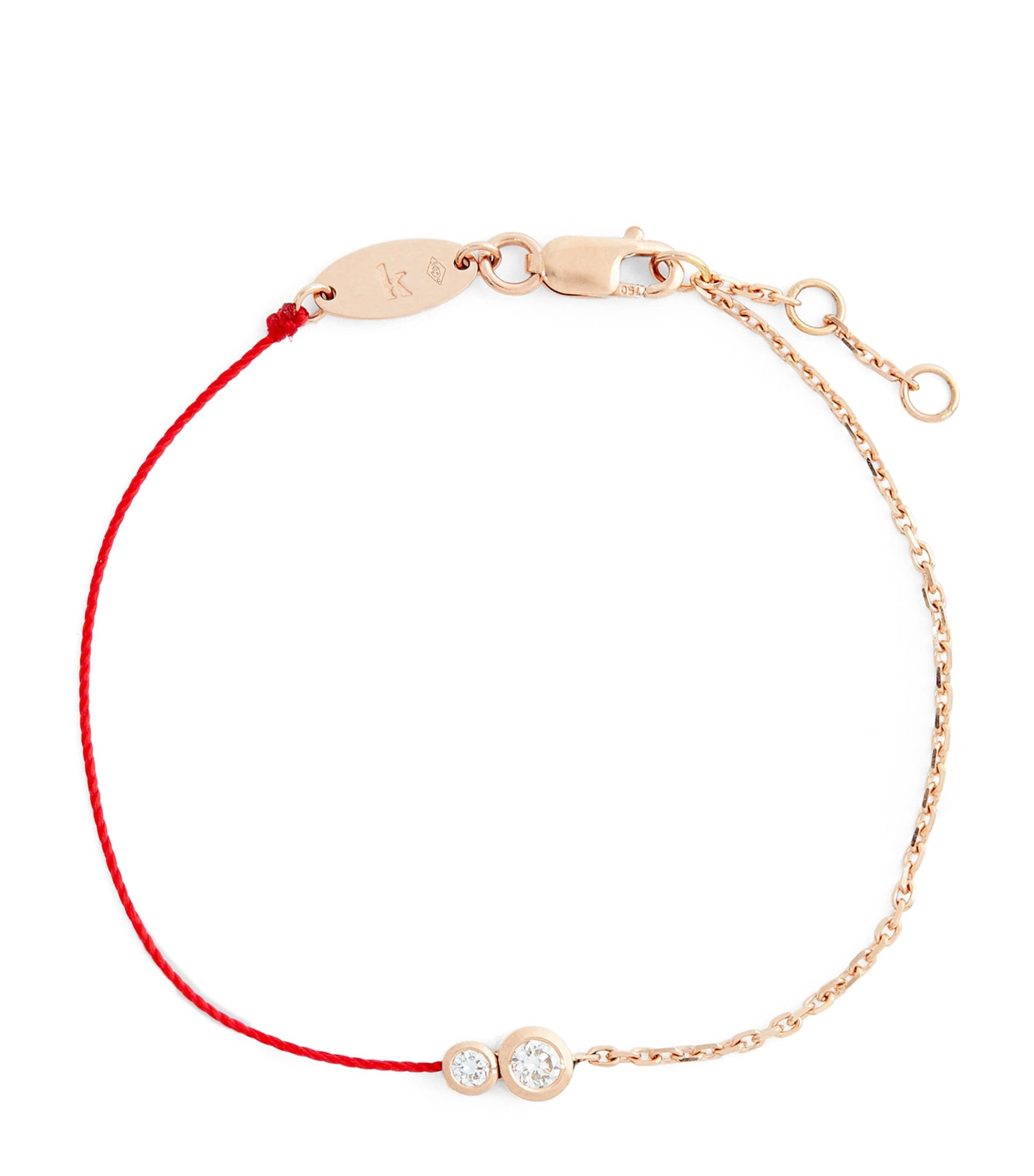 Rose Gold and Diamond Infinite String-Chain Bracelet