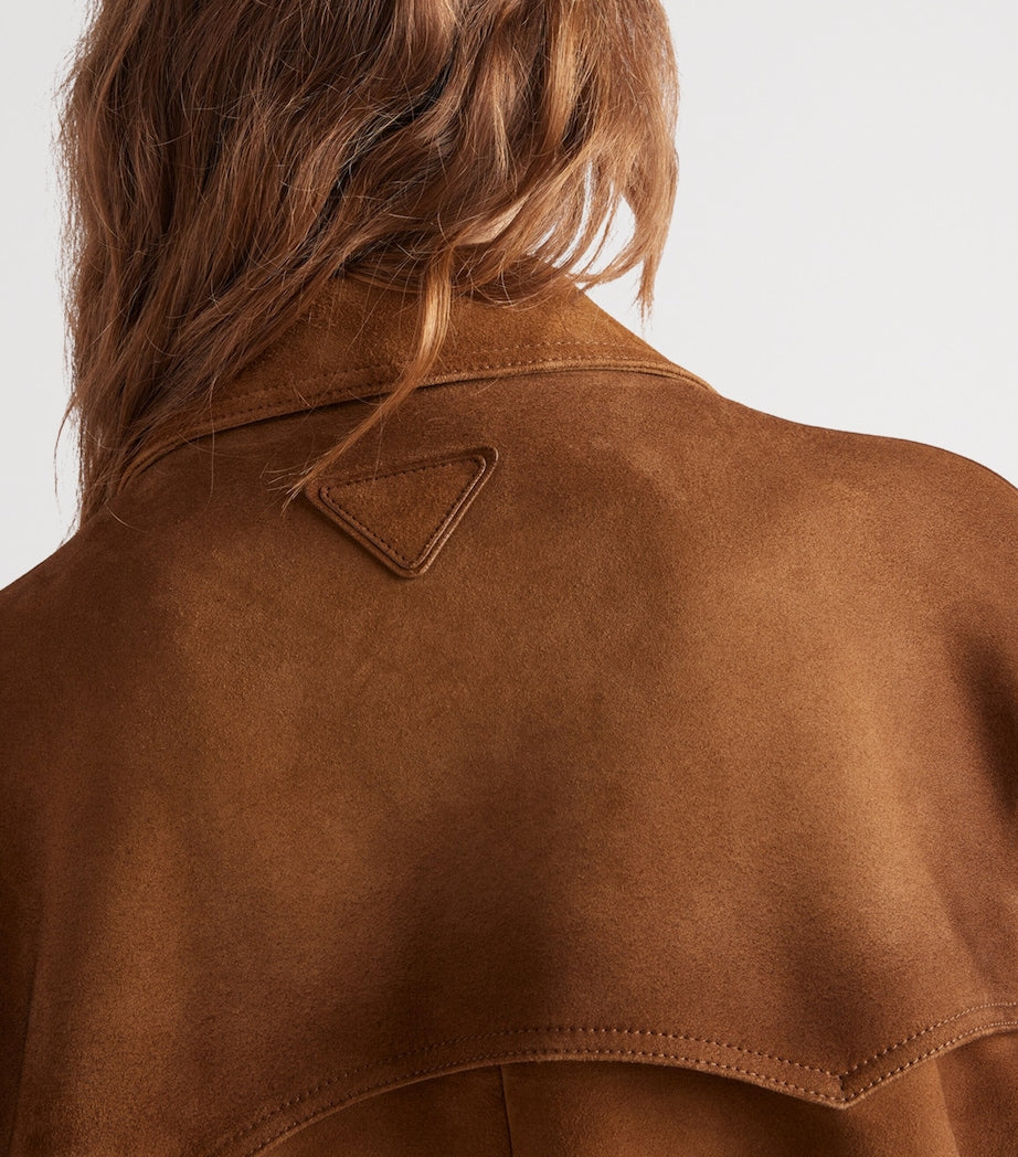 Brown Lambskin Suede Jacket