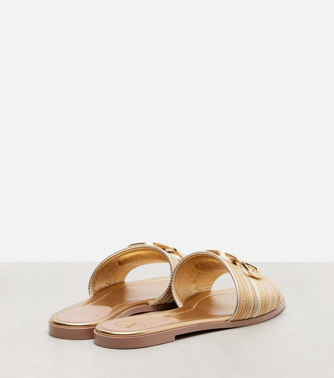 Valentino Garavani - VLogo embroidered leather slides