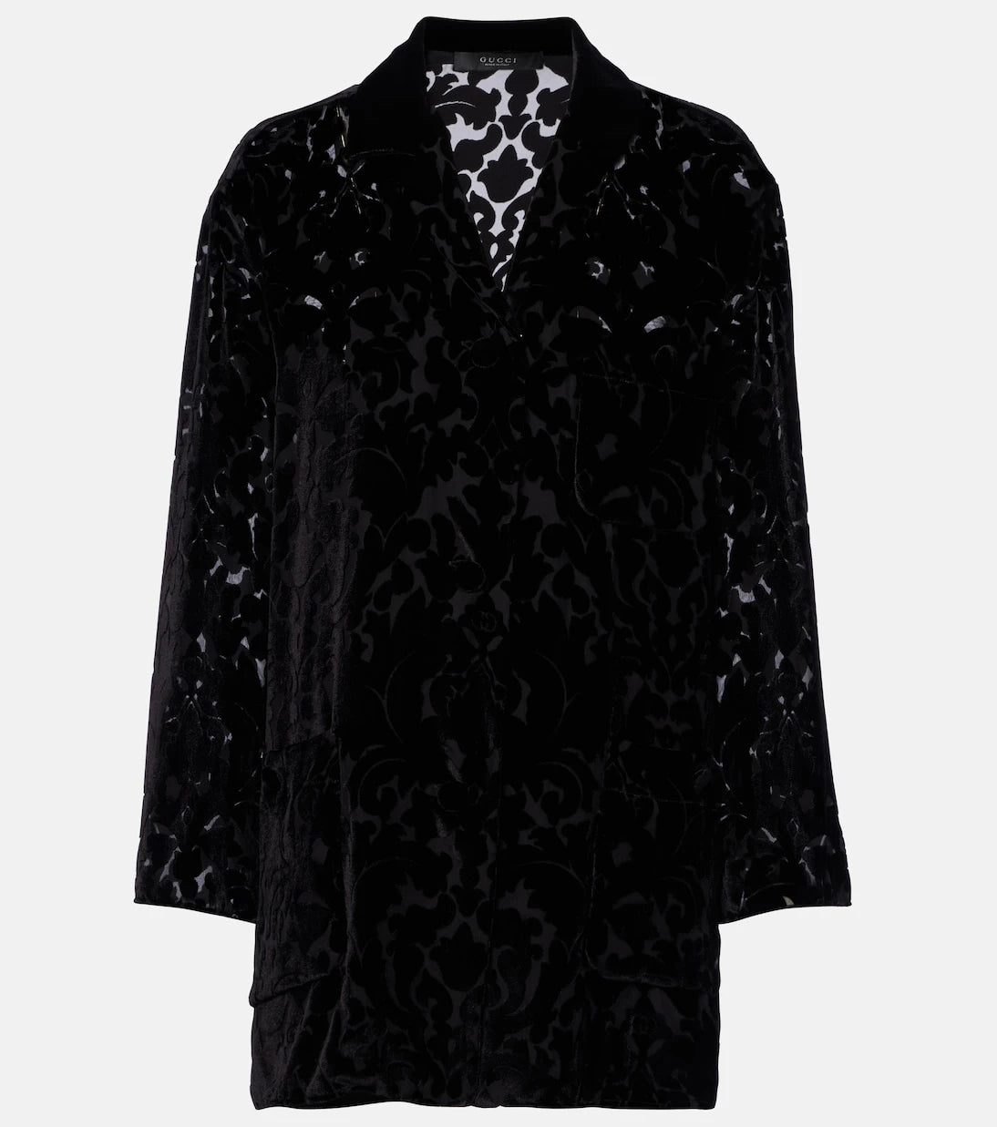Gucci - Floral devoré velour shirt