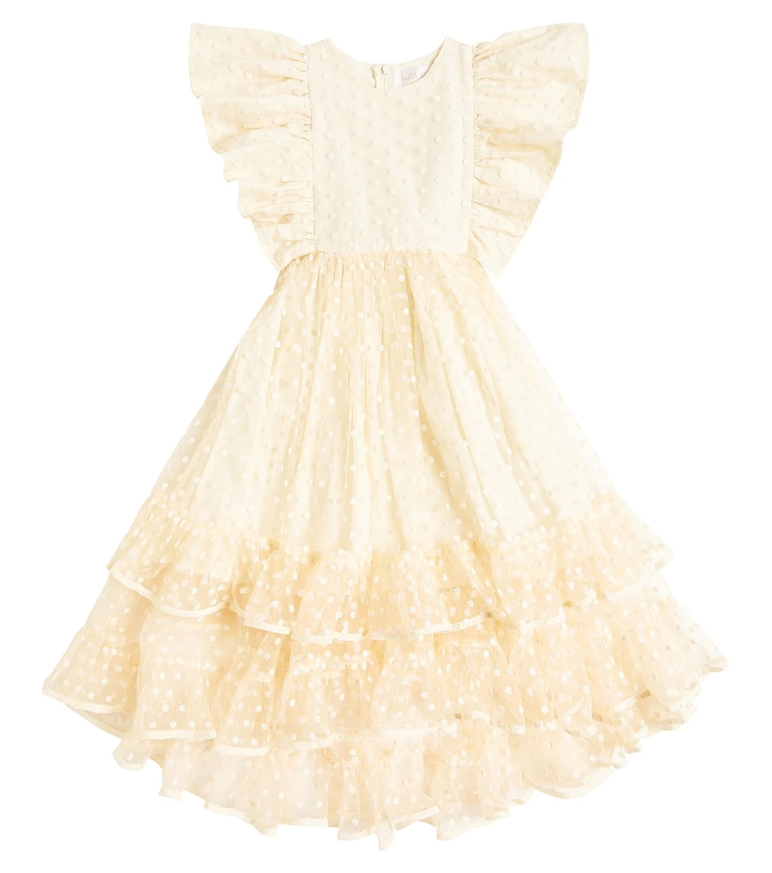 Petite Amalie - Embroidered ruffled tulle dress