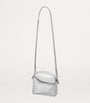 LOEWE Silver Mini Leather Puzzle Edge Top-Handle Bag