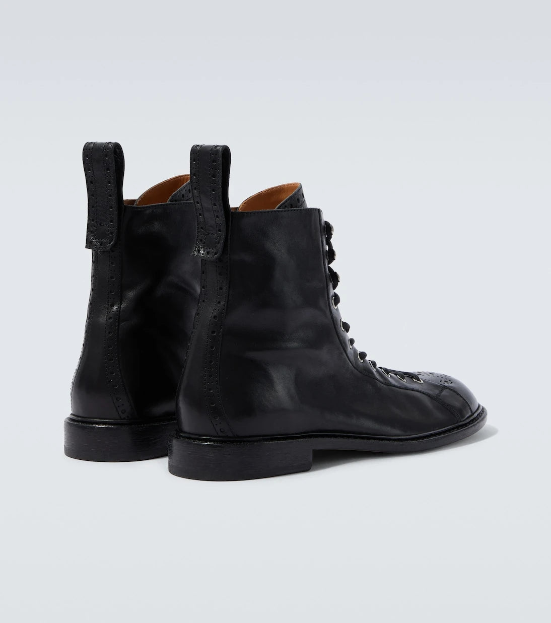 Versace - Billy perforated leather combat boots