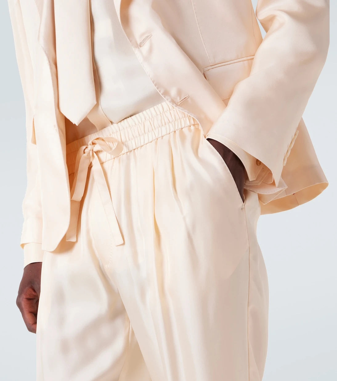 Dolce&Gabbana - Silk tapered pants