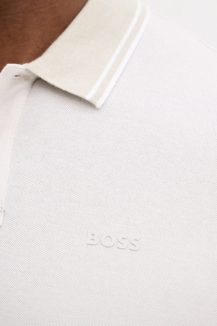BOSS Orange erkek pamuklu yakalı tişört PeoxfordNew