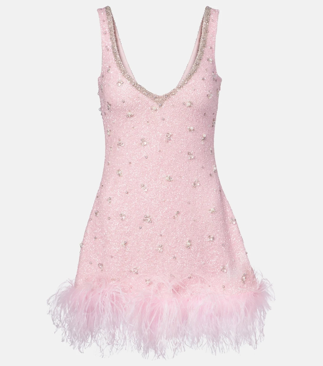 Clio Peppiatt - Coralina crystal-embellished minidress