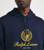 Cotton-Blend Polo Crest Hoodie NAVY