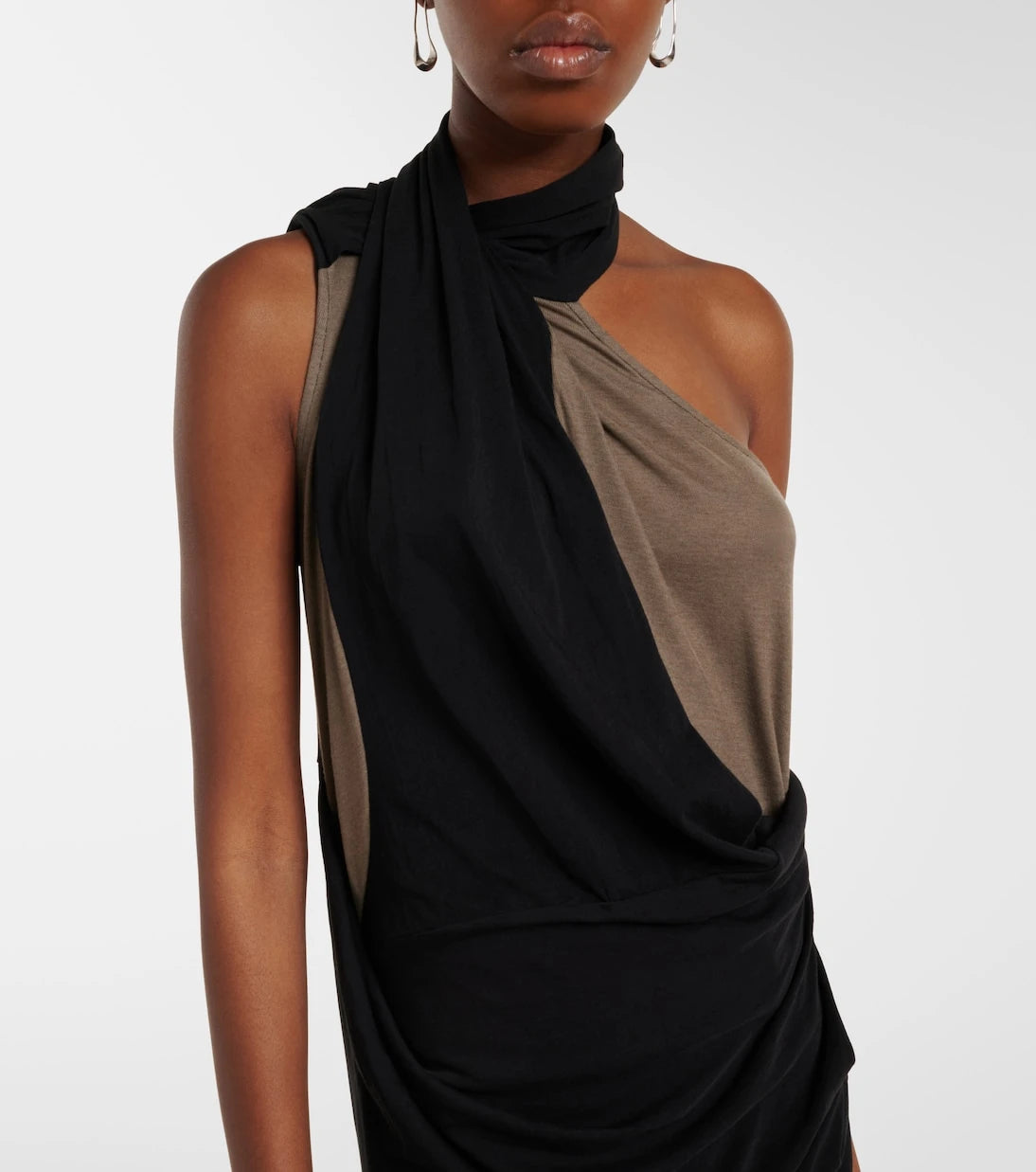Entire Studios - Draped one-shoulder jersey maxi dress