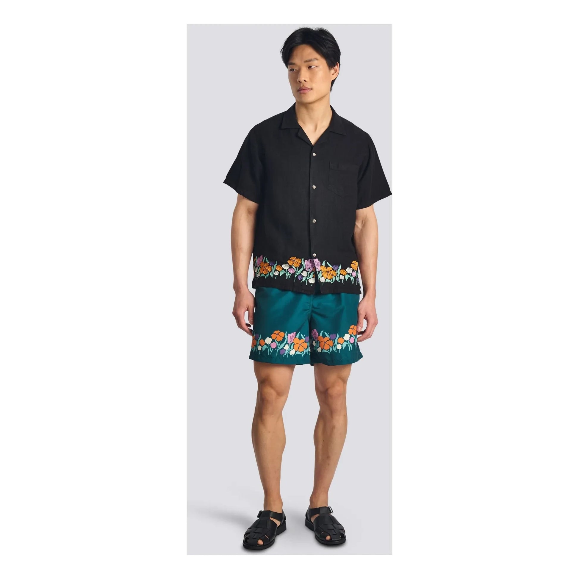 Bather - Camp Linen shirt | Black