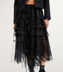 Black Tulle Jen Midi Skirt